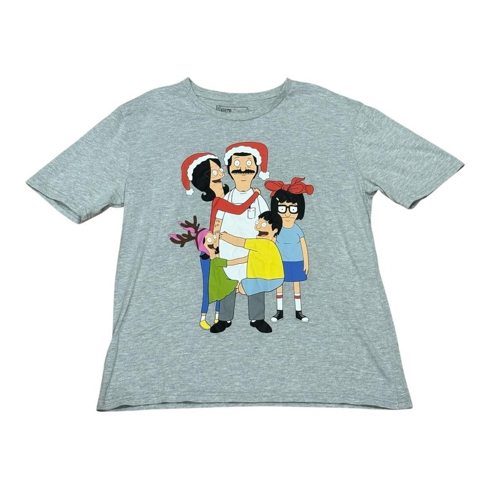 Bob's Burgers Shirt Mens Small Gray Holiday Christmas Graphic Cartoon Tee TV